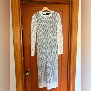 Rachel Comey Amarone Stretch Lace Midi Sheath Dress in White Women's M